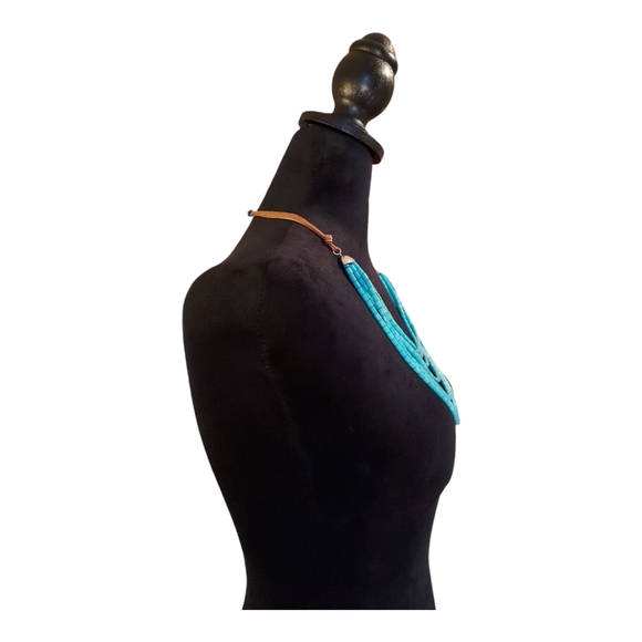 Vintage Turquoise Bib Necklace - Picture 2 of 5